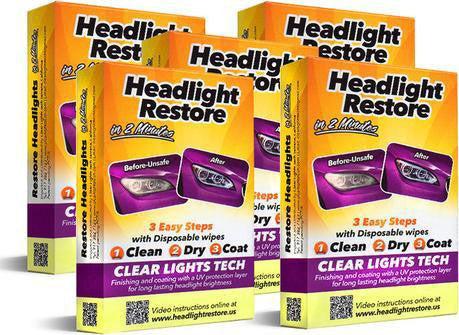 5 Sets - Headlights Lens Renew Restoration Kits - 60% OFF